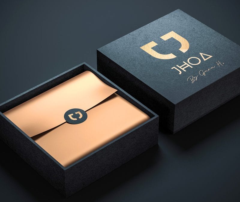 Jhoa : identité visuelle, packaging et signalétique d&rsquo;une marque de bijoux