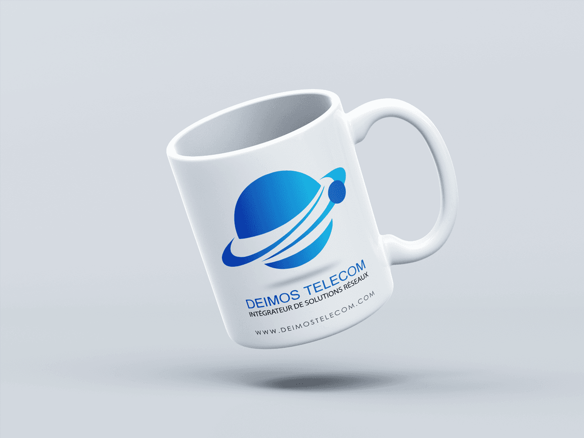 Mug personnalisé au logo Deimos Telecom