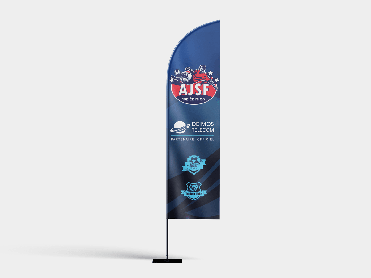 Drapeau beach flag du tournoi AJSF