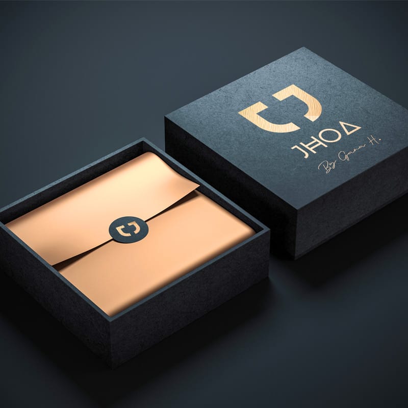 Coffret à bijoux noir et or Jhoa