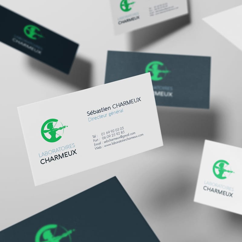 Cartes de visite du Laboratoire Charmeux