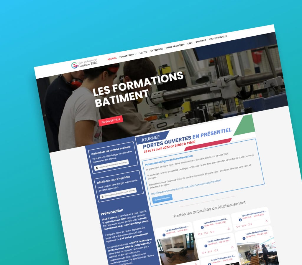 Lycée Gustave Eiffel - site internet Site internet du Lycée Gustave Eiffel de Massy