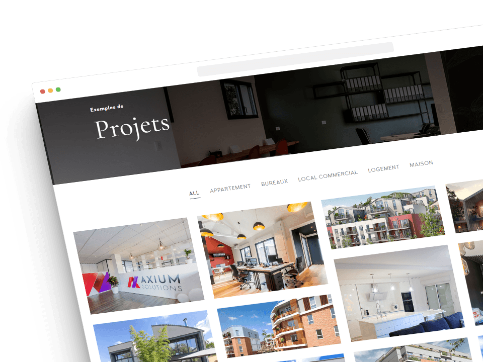 Galerie de projets du site MD Archi