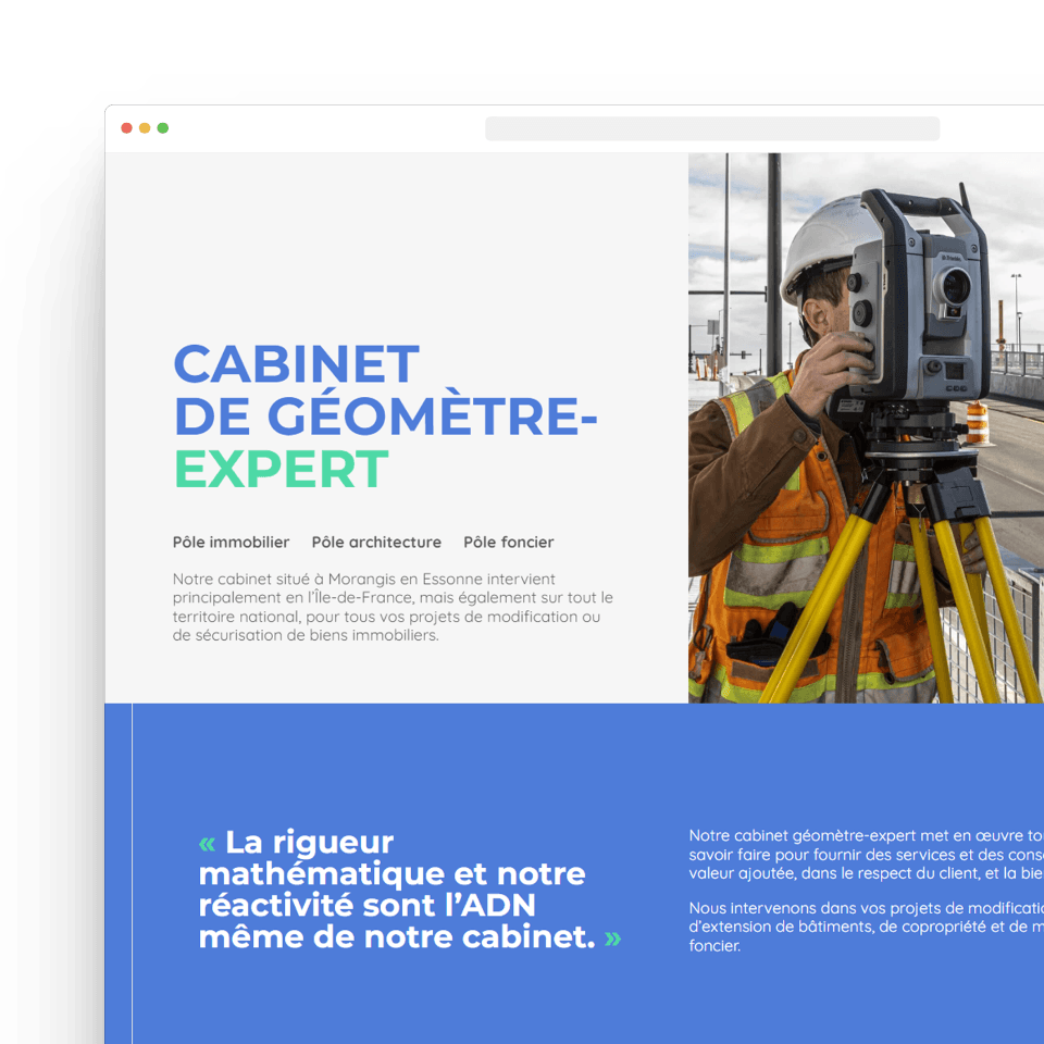 Page du site du Cabinet PI