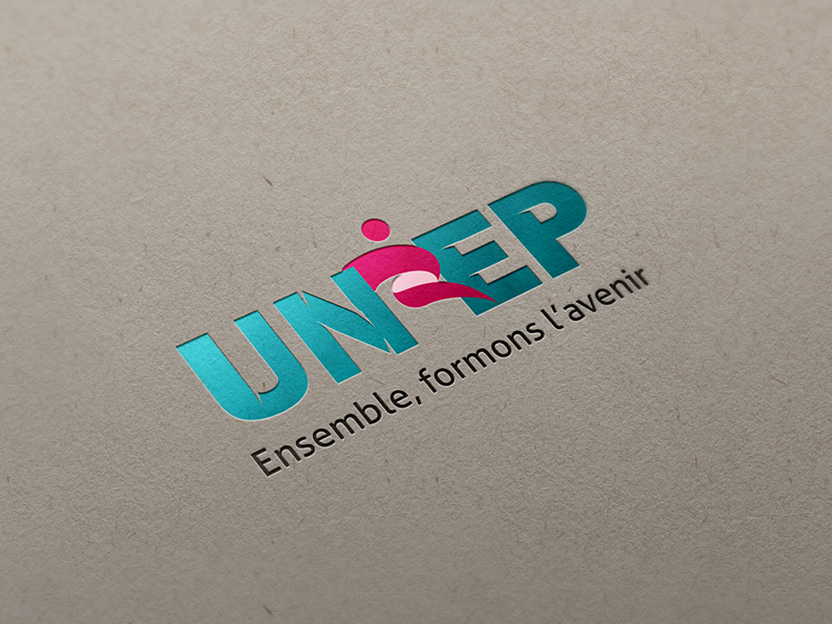 Logo UNREP avec le slogan Ensemble, formons l'avenir