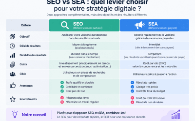 SEO vs SEA : quel levier choisir pour votre stratégie digitale ?
