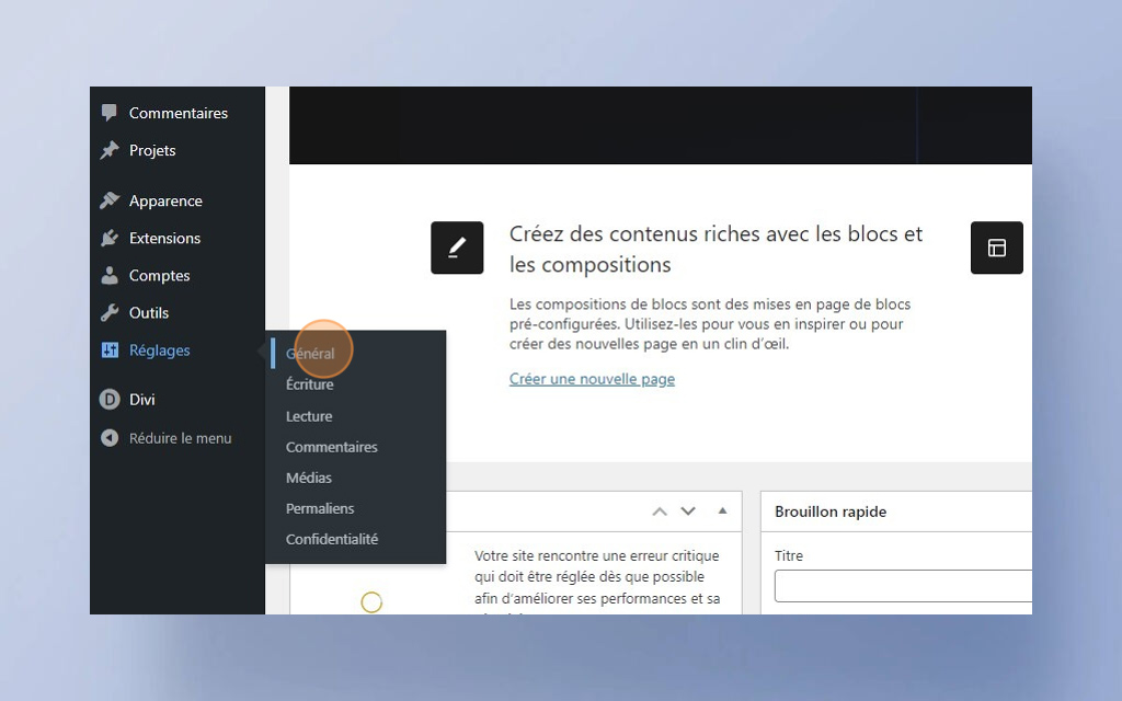 03. Ajouter et modifier le titre et slogan de votre site -