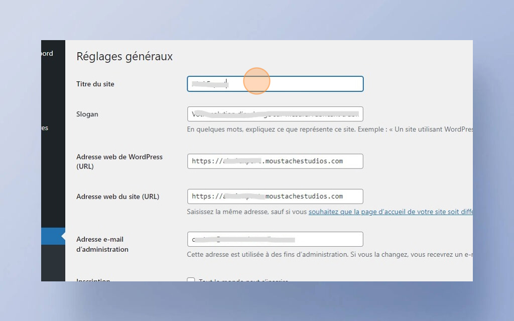 03. Ajouter et modifier le titre et slogan de votre site -