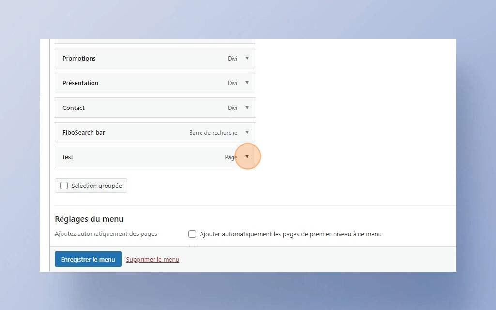 04. Créer et modifier un menu Wordpress -