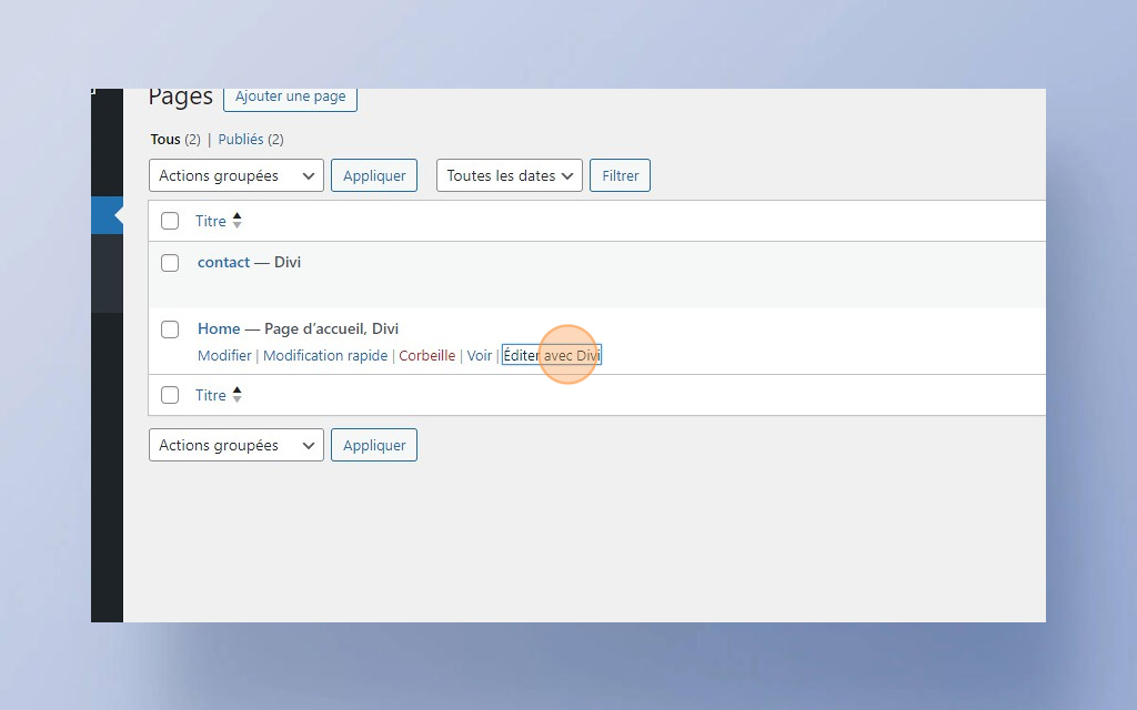 08. Ajouter et modifier un page sur votre site Wordpress avec DIVI -