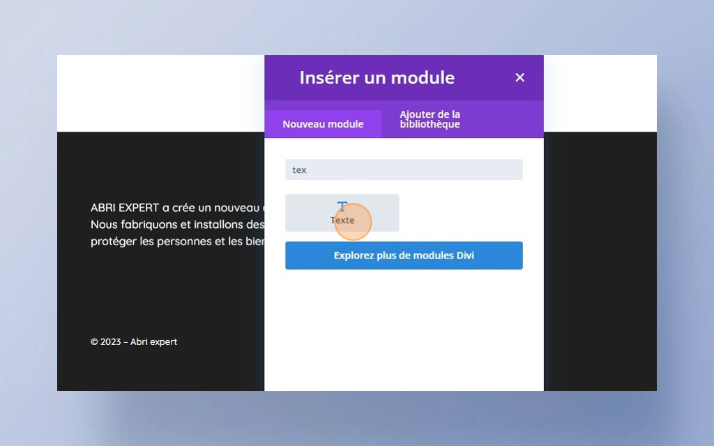 09. Créer une mise en page sur votre site internet avec Divi -